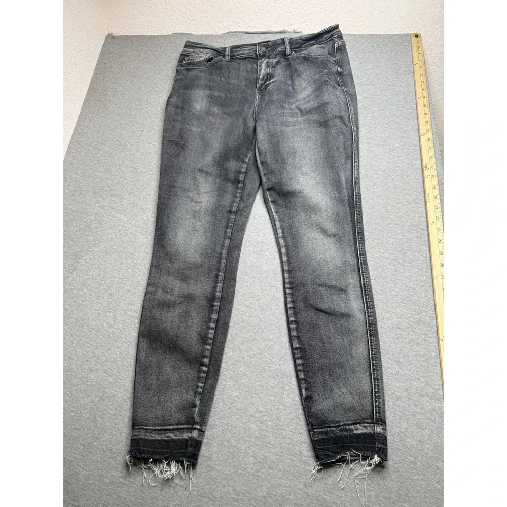 Judy Blue Jeans Womens 15/32‎ Black  Denim Skinny Fit Distressed